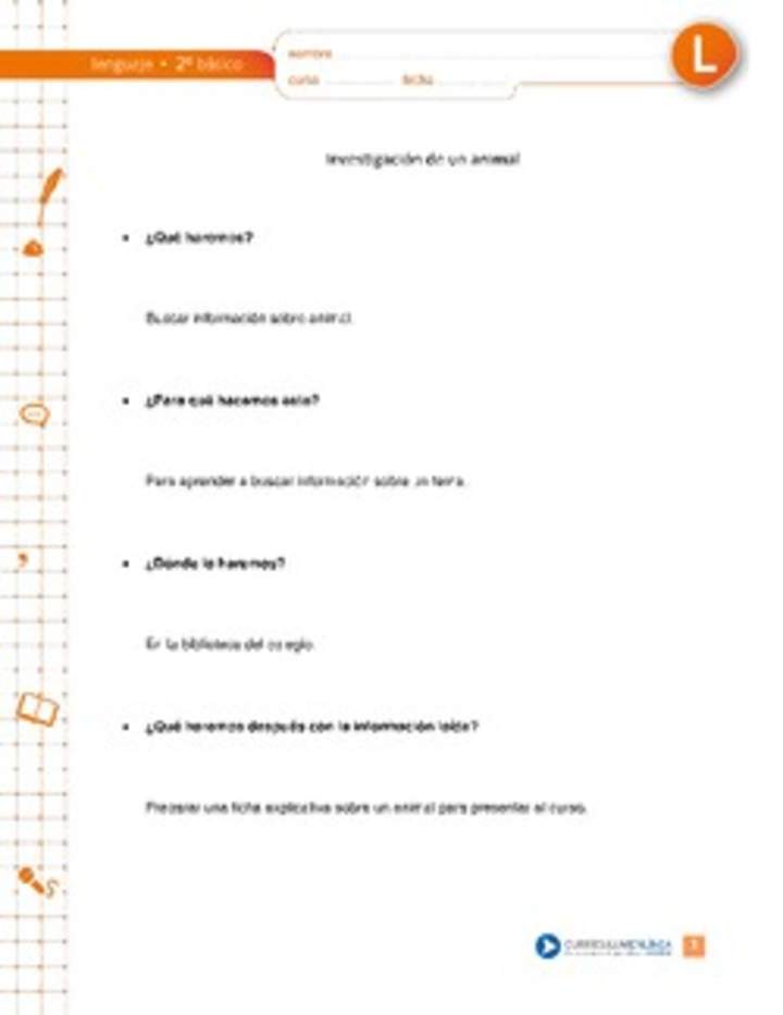 Investigación de un animal
