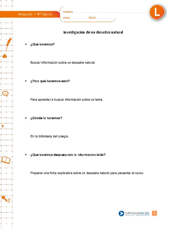 Investigación de un desastre natural