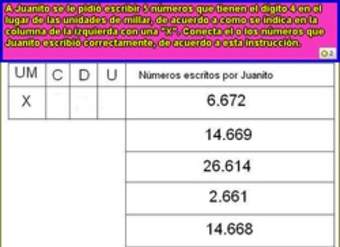 Identificar números con el dígito 4 en el lugar de las unidades de mil