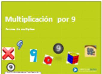 Multiplicación por 9.Formas por multiplicar.