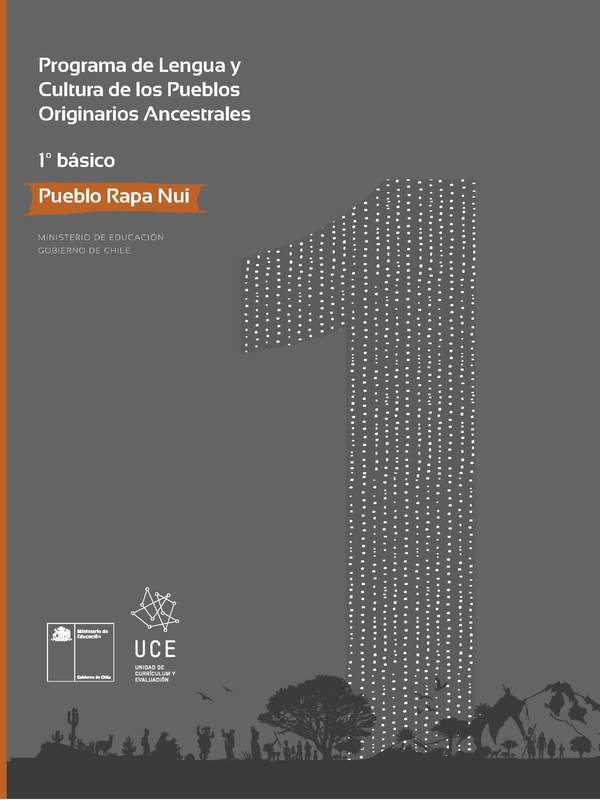 Programa de Lengua y cultura de los pueblos originarios ancestrales 1º básico: Pueblo Rapa Nui