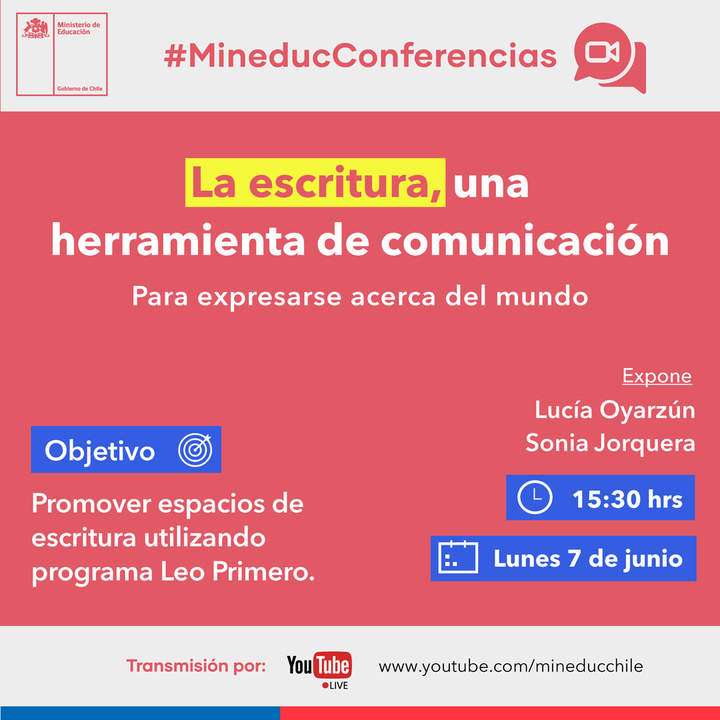 Conferencia: La escritura, una herramienta de comunicación para expresarse acerca del mundo