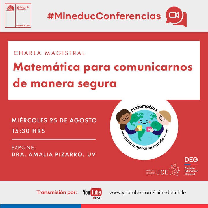 Conferencia: Matemática para comunicarnos de manera segura