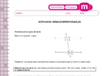 Determinar medida de ángulos entre paralelas