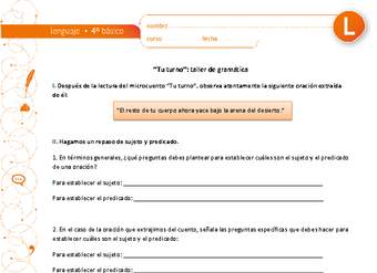 "Tu turno": taller de gramática