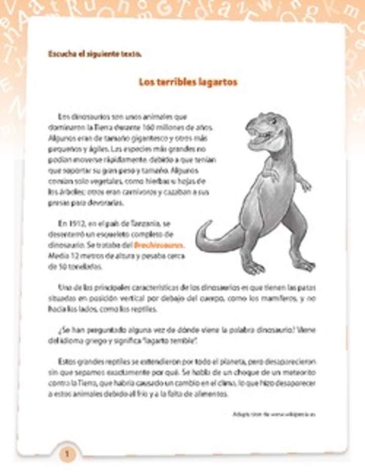 Comprensión dinosaurios