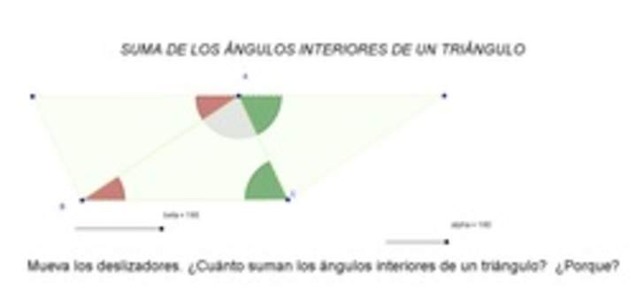 Suma de los ángulos interiores de un triangulo