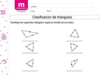 Clasificar triángulos según medidas de lado A