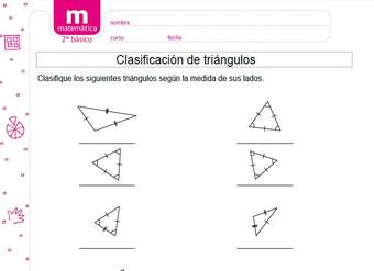 Clasificar triángulos según medidas de lado B