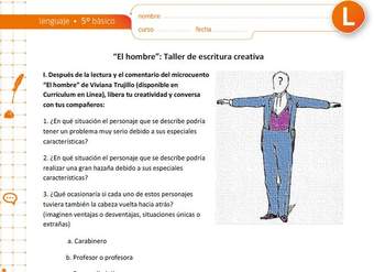 "El hombre": taller de escritura creativa