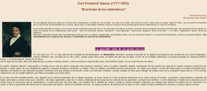 platea: Carl Friedrich Gauss