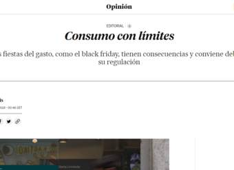 El país: Consumo con límites