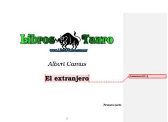 El extranjero - Albert Camus