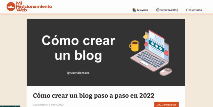 Mi posicionamiento web: Cómo crear un blog paso a paso