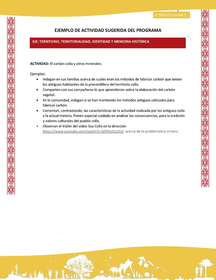 Actividad sugerida: LC02 - Colla - U2 - N°7: El carbón colla y otros minerales