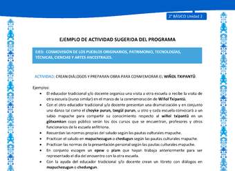 Actividad sugerida: LC02 - Mapuche - U2 - N°5: CREAN DIÁLOGOS Y PREPARAN OBRA PARA CONMEMORAR EL WIÑOL TXIPANTÜ.