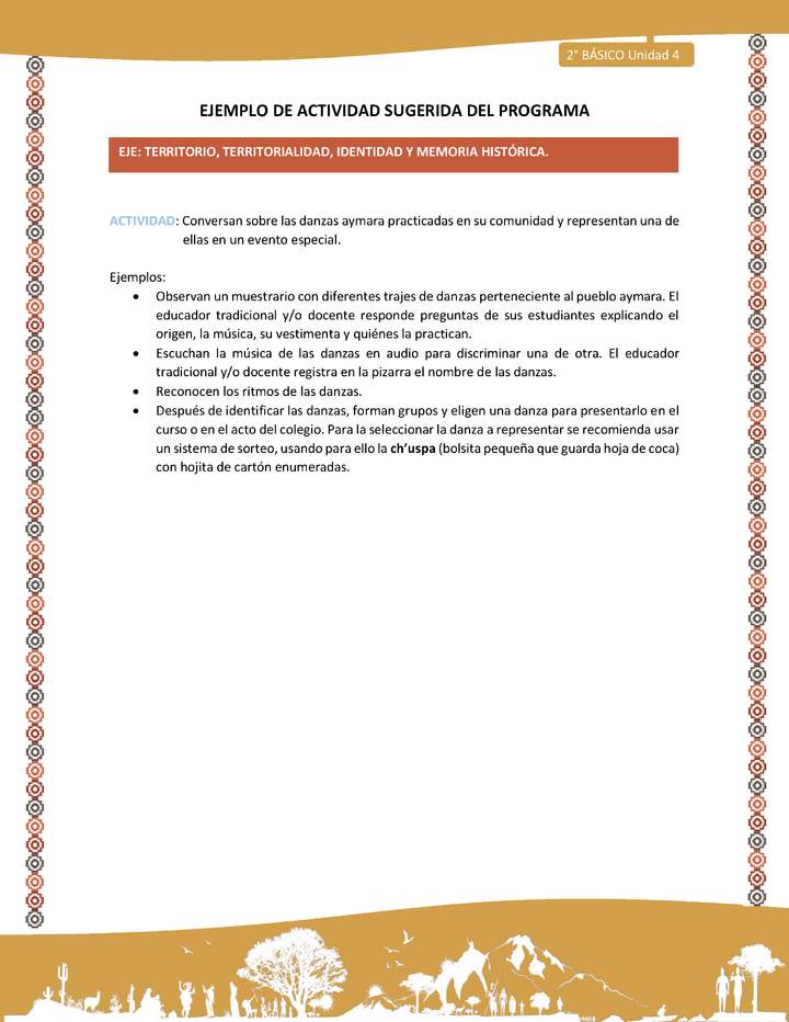 Actividad sugerida Nº 8- LC02 - AYM-U2-8-AYM-U4-08-2B-ET-Conversan sobre las danzas aymara practicadas en su comunidad y representan una de ellas en un evento especial.