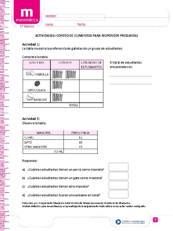 Conteo de elementos para responder preguntas (II)