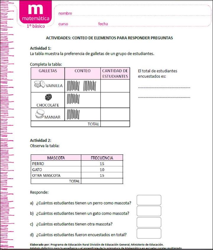 Conteo de elementos para responder preguntas (II)