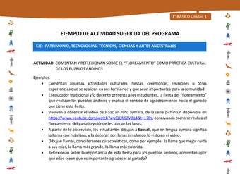 Actividad sugerida Nº 11- LC01 - INTERCULTURALIDAD-U1-EP - COMENTAN Y REFLEXIONAN SOBRE EL “FLOREAMIENTO” COMO PRÁCTICA CULTURAL DE LOS PUEBLOS ANDINOS