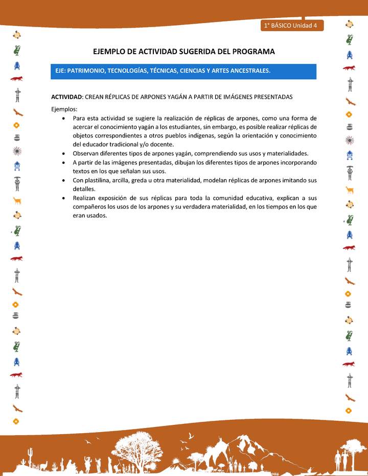 Actividad sugerida Nº 12- LC01 - INTERCULTURALIDAD-U4-EP - CREAN RÉPLICAS DE ARPONES YAGÁN A PARTIR DE IMÁGENES PRESENTADAS