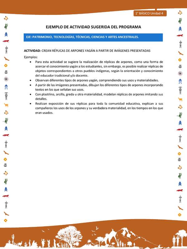 Actividad sugerida Nº 12- LC01 - INTERCULTURALIDAD-U4-EP - CREAN RÉPLICAS DE ARPONES YAGÁN A PARTIR DE IMÁGENES PRESENTADAS