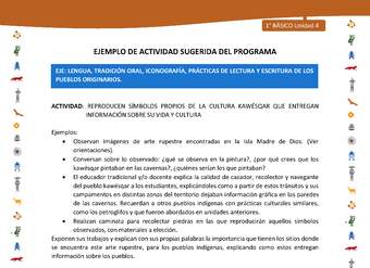 Actividad sugerida Nº 3- LC01 - INTERCULTURALIDAD-U4-LS - REPRODUCEN SÍMBOLOS PROPIOS DE LA CULTURA KAWÉSQAR QUE ENTREGAN INFORMACIÓN SOBRE SU VIDA Y CULTURA