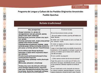 QUECHUA-LC02-U01-Orientaciones al docente - Relato tradicional