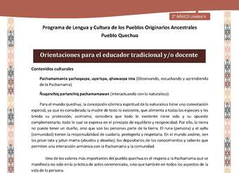 QUECHUA-LC02-U04-Orientaciones al docente - INTRODUCCIÓN