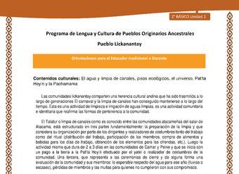 Orientaciones al docente - LC02 - Lickanantay - U2 - Contenidos culturales