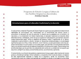 Orientacion para el educador - LC01 -YAG - Unidad 1 - Introduccion