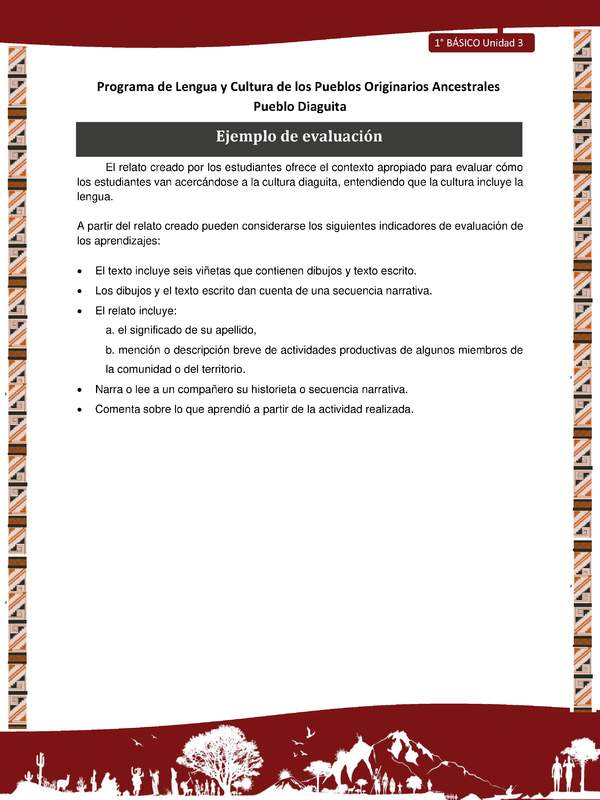 Ejemplo de evaluación