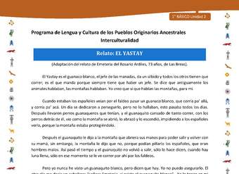 Relato: EL YASTAY