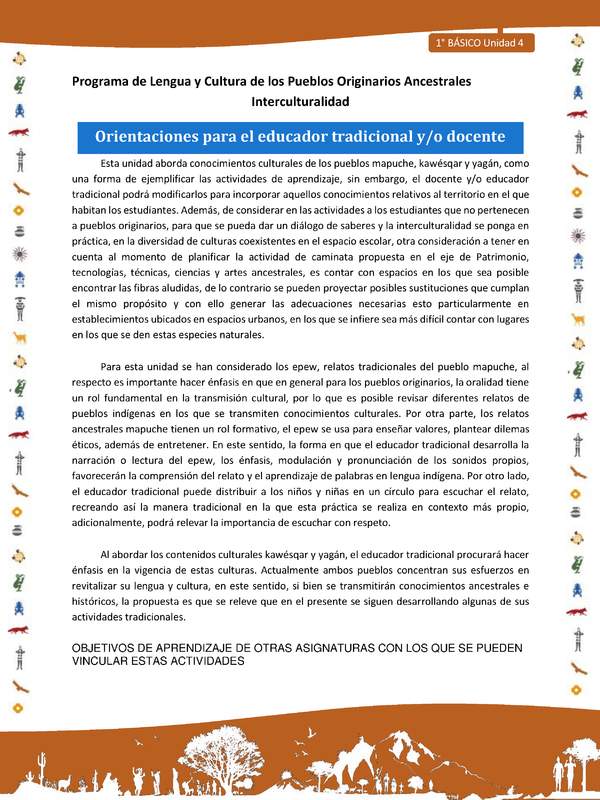 Orientaciones para el educador tradicional y/o docente