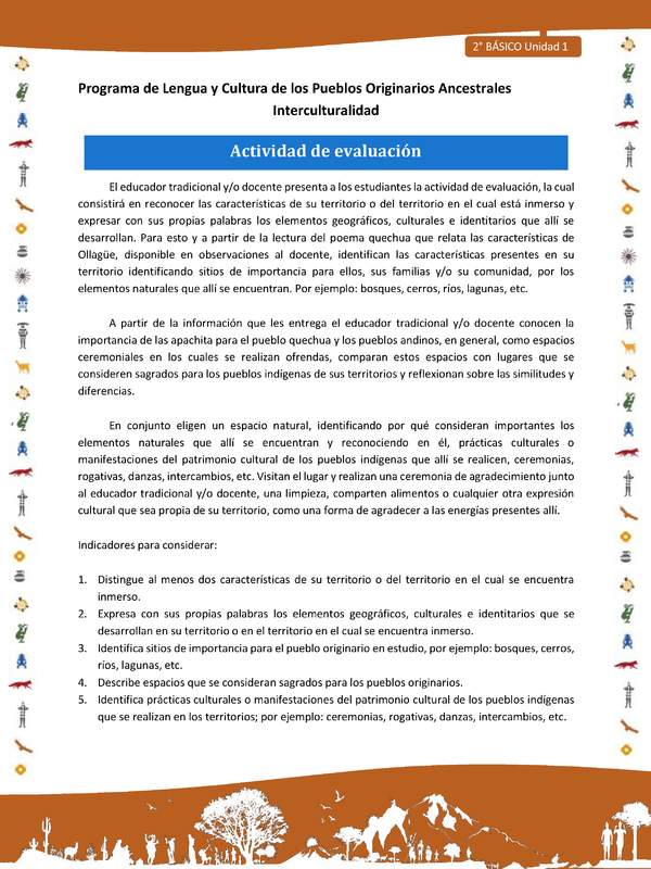 Actividad de evaluación