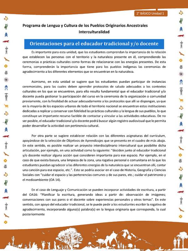 Orientaciones para el educador tradicional y/o docente