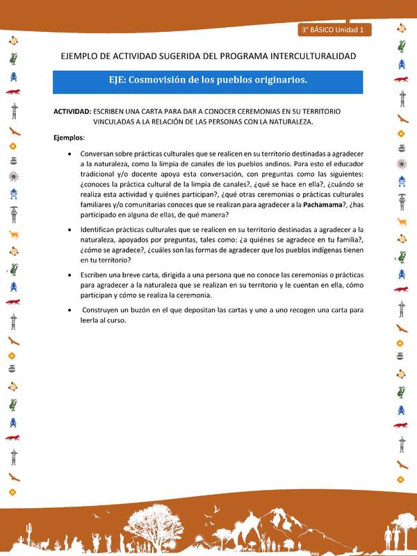 Escriben una carta para dar a conocer ceremonias en su territorio vinculadas a la relación de las personas con la naturaleza