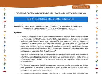 Escriben una carta para dar a conocer ceremonias en su territorio vinculadas a la relación de las personas con la naturaleza