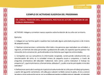 03-Actividad Sugerida LC03 COL-U01-LS01-Indagan y comentan nuevos aspectos sobre la relación de los colla con la minería