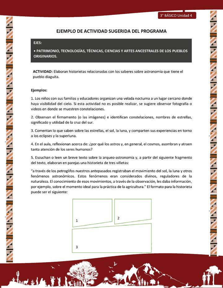 01-Actividad Sugerida LC03 DIA-U04-OA14- Elaboran historietas relacionadas con los saberes sobre astronomía que tiene el pueblo diaguita.