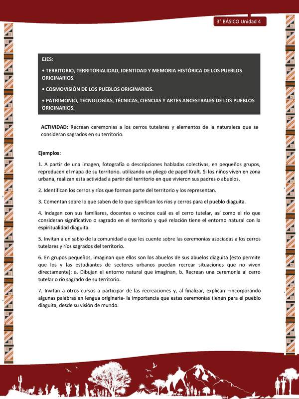 01-Actividad Sugerida LC03 DIA-U04-OA06;OA09;OA14-Recrean ceremonias a los cerros tutelares y elementos de la naturaleza que se consideran sagrados en su territorio.