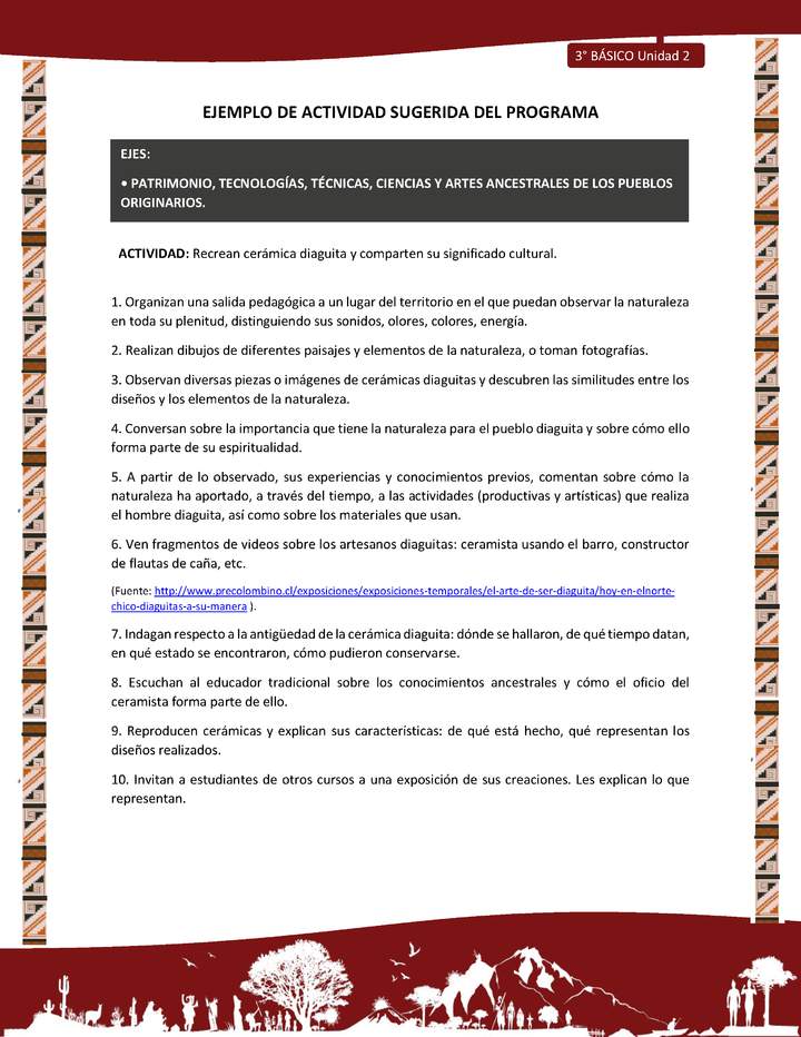 01-Actividad Sugerida LC03 DIA-U01-OA13- Recrean cerámica diaguita y comparten su significado cultural.