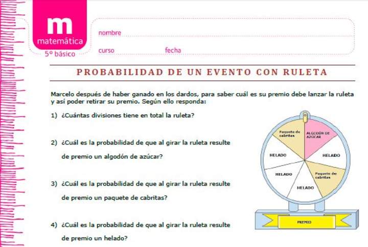 Probabilidad de un evento con ruleta