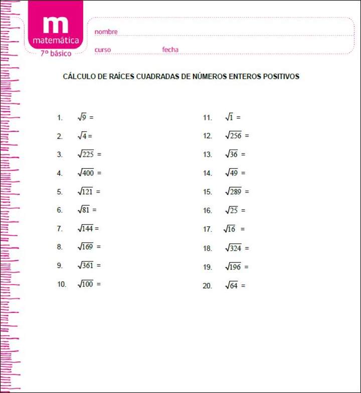 Cálculo de raíces cuadradas de números enteros positivos