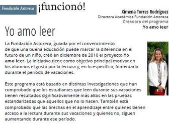 Iniciativa "Yo amo leer"