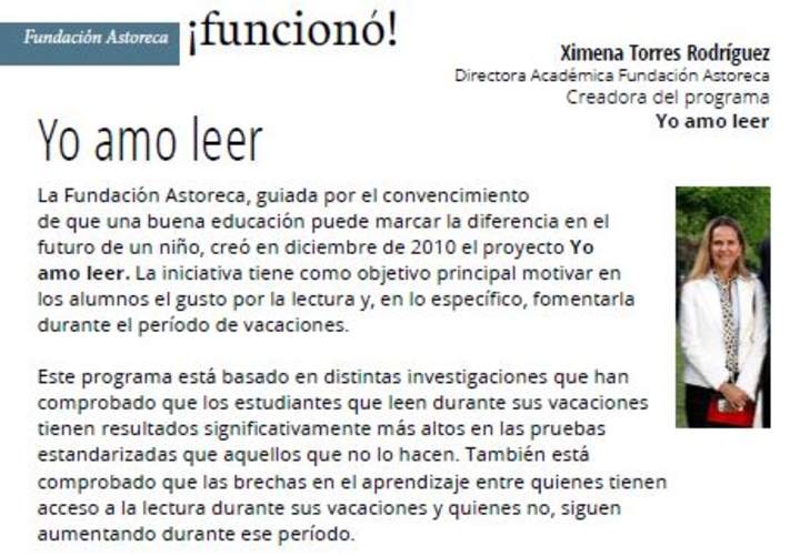 Iniciativa "Yo amo leer"