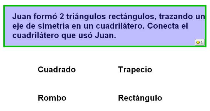 Eje de simetría en un cuadrilátero