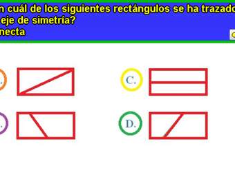 Eje de simetría en un rectángulo