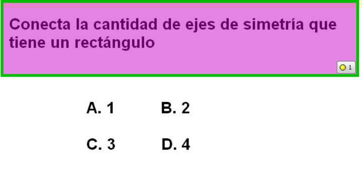 Cantidad de ejes de simetría en un rectángulo