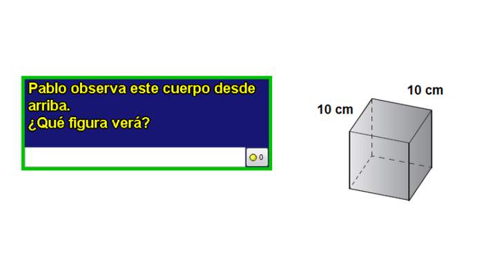 Mirando un cubo desde arriba